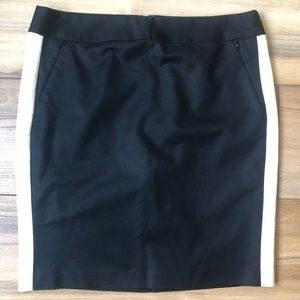 Calvin Klein black skirt with white stripe Sz 12